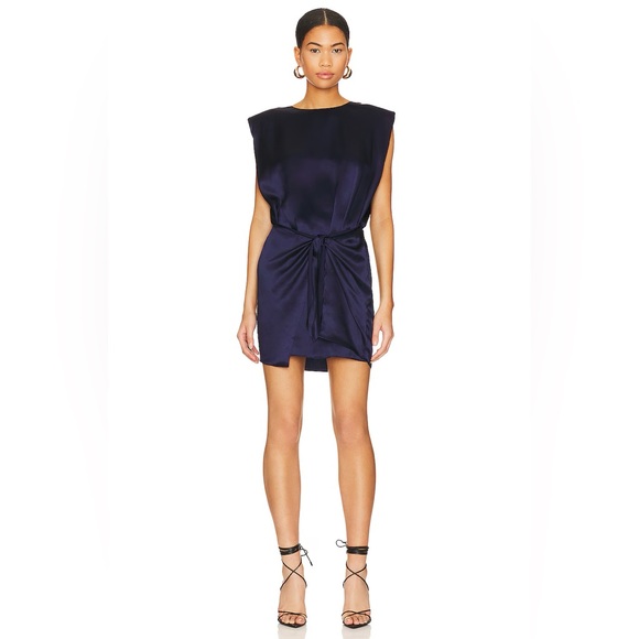Amanda Uprichard Copeland Mini Dress in Imperial Blue 100% silk size small - Picture 1 of 5